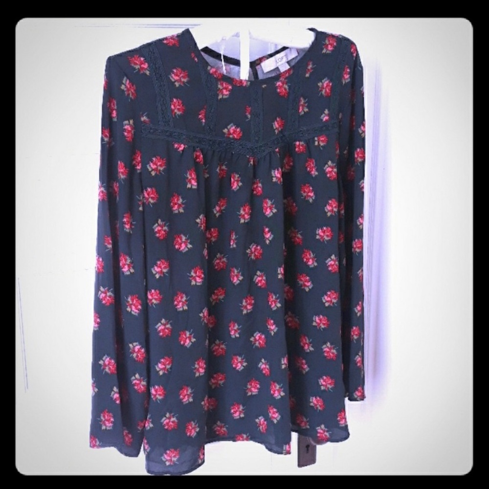 B2G1 Best maternity blouse evah from Loft EUC